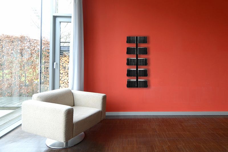 10554 Radius design cologne Zakladač na CD 10 poličiek RADIUS DESIGN (CD-BAUM schwarz WAND 1 KLEIN 722A) čierny
