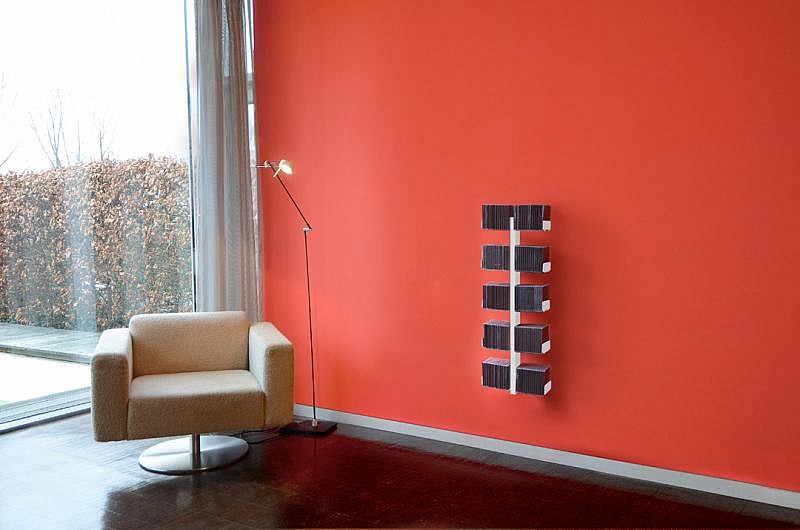 10555 Radius design cologne Zakladač na CD 10 poličiek RADIUS DESIGN (CD-BAUM weiss WAND 1 KLEIN 722B) biely