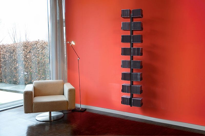 10557 Radius design cologne Zakladač na CD 16 poličiek RADIUS DESIGN (CD-BAUM schwarz WAND 1 GROSS 723A) čierny