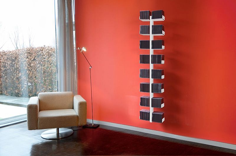 10558 Radius design cologne Zakladač na CD 16 poličiek RADIUS DESIGN (CD-BAUM weiss WAND 1 GROSS 723B) biely