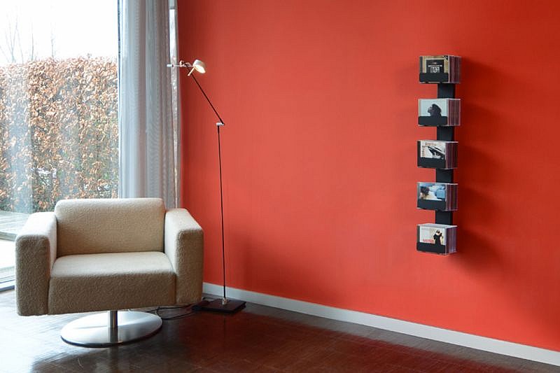10560 Radius design cologne Zakladač na CD 5 poličiek RADIUS DESIGN (CD-BAUM schwarz WAND 2 KLEIN 726A) čierny