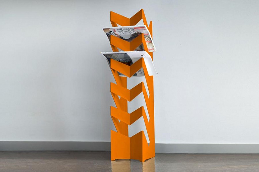 10607 Radius design cologne Držiak na noviny a časopisy RADIUS DESIGN (NEWS-BODEN orange 528D) oranžový