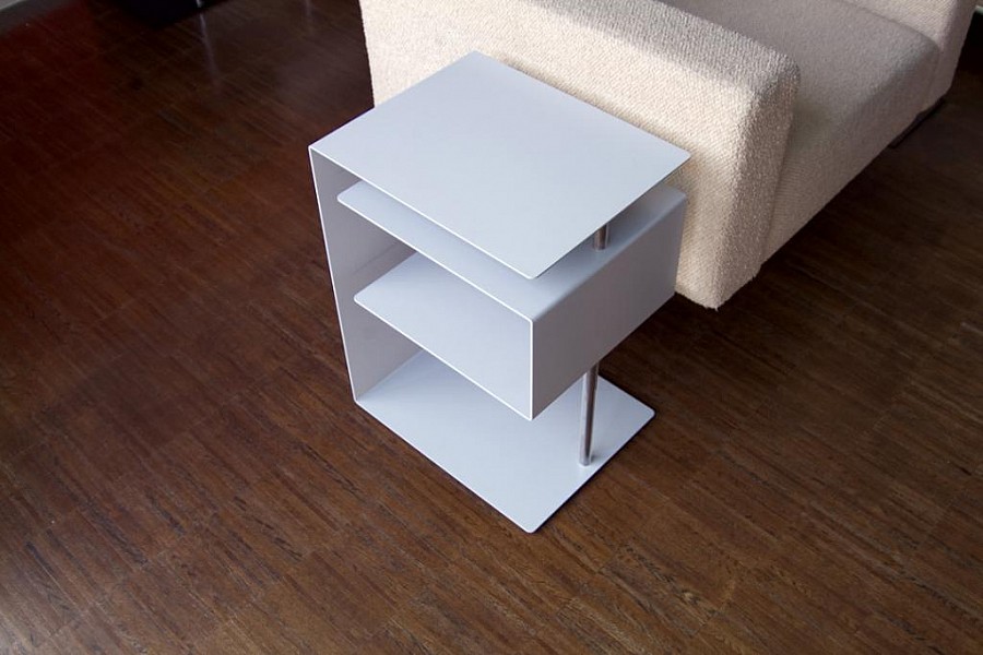 10618 Radius design cologne Stolík RADIUS DESIGN (X-CENTRIC TABLE silber 530A) strieborný