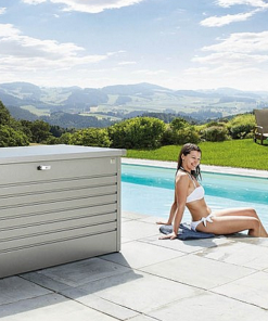 Biohort Vonkajší úložný box FreizeitBox 201 x 79 x 83 (sivý kremeň metalíza)