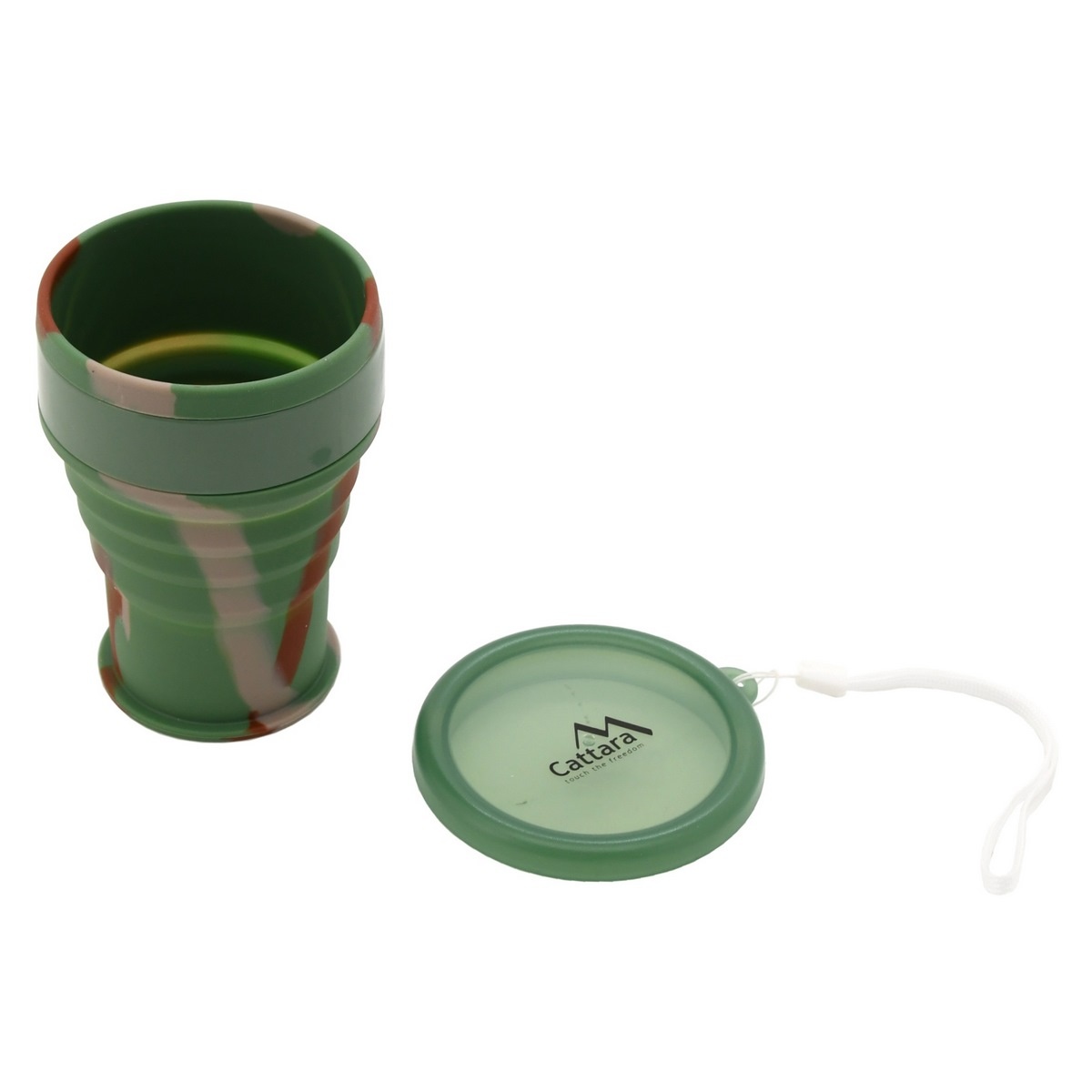 Cattara-Silikonovy-skladaci-teglik-Army-350-ml Cattara Silikónový skládací téglik Army, 350 ml