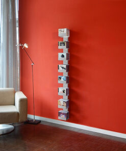 Radius design cologne Zakladač na CD 7 poličiek RADIUS DESIGN (CD-BAUM silber WAND 2 GROSS 727C) strieborný