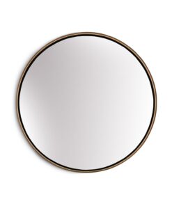 Casa Chic Fournier, nástenné zrkadlo s kovovým rámom, okrúhle, Ø 40 cm