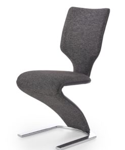 HALMAR K307 jedálenská stolička tmavosivá / čierna / chróm