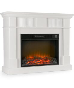 Klarstein Bern, elektrický krb, 750/1500 W, LED plameň, diaľkové ovládanie, MDF, biely