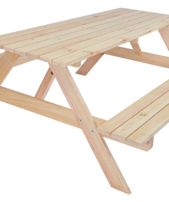 Masívny drevený pivný set so sklopnými lavicami 180 cm (prírodný)