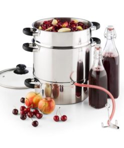 Klarstein Applebee, parný odšťavovač, odšťavovací hrniec, elektrický, 1500 W, Ø 25 cm, 8 l, nehrdzavejúca oceľ