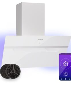 Klarstein BigBite 60 Smart, digestor, 60 cm, 305 m³/h, LED displej, sklenená predná časť, ovládanie aplikáciou