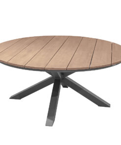 Hliníkový jedálenský stôl COLUMBIA ø 112 cm (antracit)