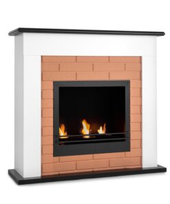 Klarstein Phantasma Brickline, etanolový krb, 3,4 kW, imitácia pálenej tehly, MDF, doba horenia 2,5 h