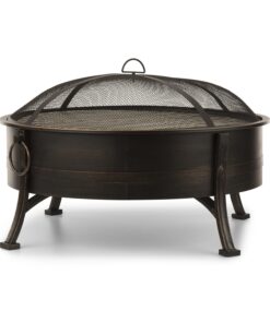 Blumfeldt Catania, ohnisko 2 v 1, Ø 80 cm, lapač iskier, Ø 70 cm gril, oceľ, antický motív