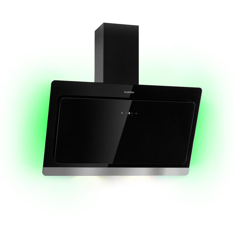 10032879_yy_0001_titel___Klarstein_Aurora_Eco_90_Dunstabzugshaube_schwarz Klarstein Aurora Eco 90, Digestor, 550 m³/h, LED displej, čierny