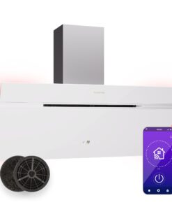 Klarstein Alina 3.0 90 Smart, digestor, 90 cm, 600 m³/h, LED displej, ambientné osvetlenie, WiFi