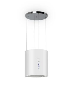 Klarstein Barett, digestor, 35 cm, ostrovčekový, 560 m³/h, LED, filter s aktívnym uhlím, biely