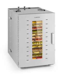 Klarstein Master Jerky 16, sušička potravín, 1500 W, 40 - 90 °C, 15-hod. časovač, nehrdzavejúca oceľ, strieborný
