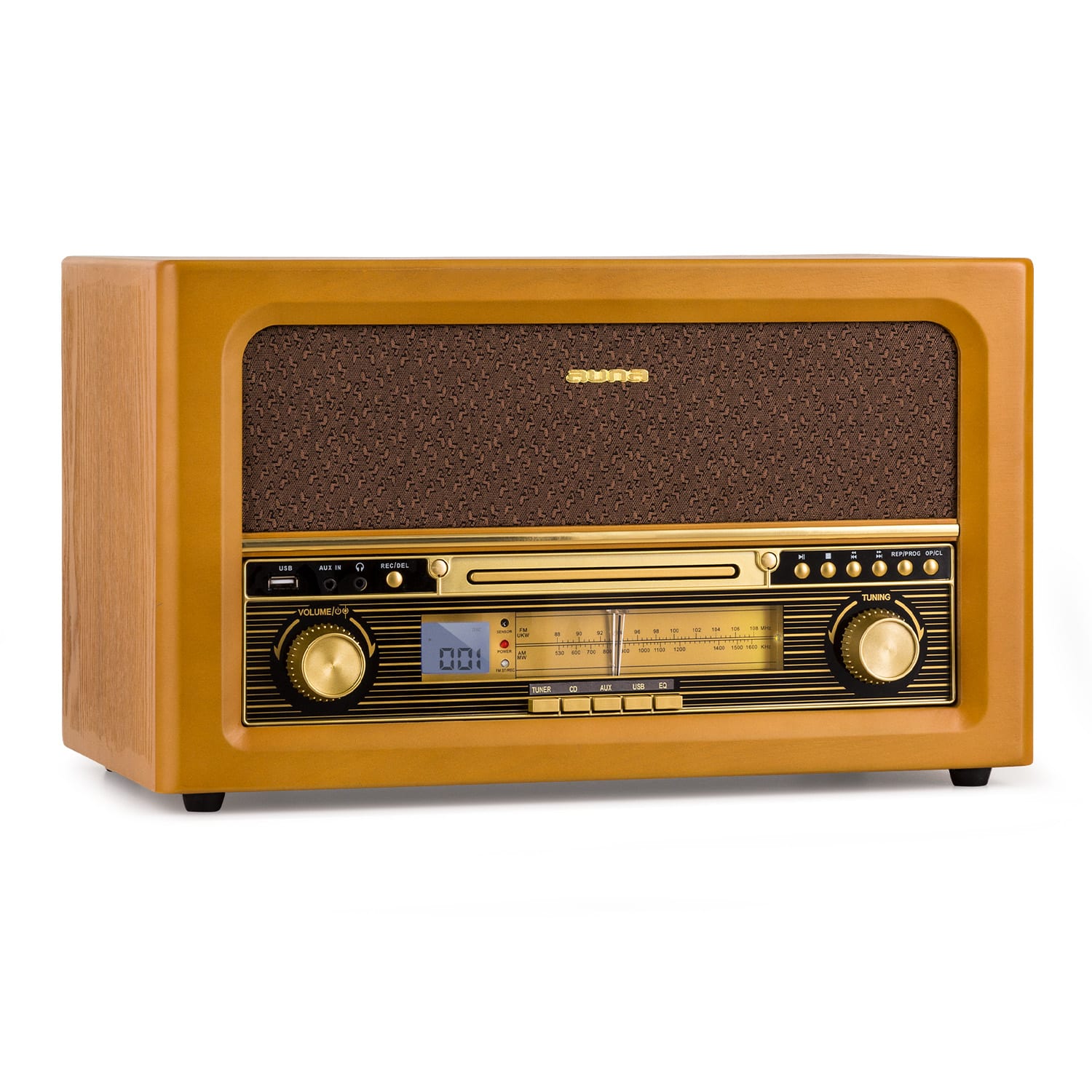 10040054_yy_0001_titel___ Auna Belle Epoque 1906 Retro Stereo Systém CD FM USB MP3 REC AUX