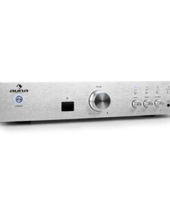 Hi-fi zosilňovač Auna AV2-CD508BT, strieborný, AUX bluetooth