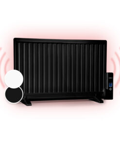 OneConcept Wallander, olejový radiátor, 800 W, termostat, olejové vyhrievanie, ultra plochý dizajn, čierny