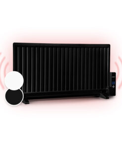 OneConcept Wallander, olejový radiátor, 1000 W, termostat, olejové vyhrievanie, plochý dizajn, čierny