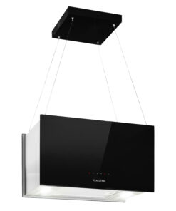 Klarstein Kronleuchter L, digestor, 60 cm, ostrovčekový, 590 m³/h, dotykové ovládanie, LED, čierny