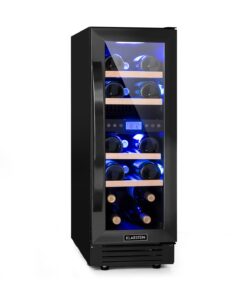 Klarstein Vinovilla 17 Built-in Duo Onyx Edition, dvojzónová vinotéka, 53 l, 17 fliaš, 3-farebné LED osvetlenie, sklenené dvere