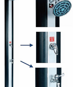 Hanscraft Solárna sprcha BLUE RAINBOW (antracit/inox)