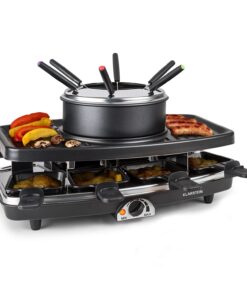 Klarstein Entrecote, raclette gril s fondue 2 v 1, 1100 W, prírodný kameň, pre 8 osôb
