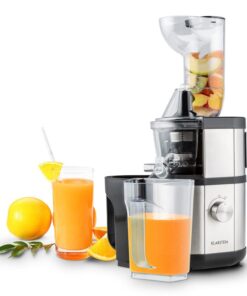 Klarstein Fruitberry, pomalý odšťavovač, 400 W, 60 ot./min., plniaca trubica Ø 7,5 cm, nehrdzavejúca oceľ
