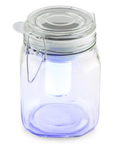 OneConcept Wetterfrosch, LED svetlo, zavárací pohár, solárne, akumulátor, žlté/modré