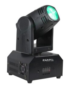 Ibiza LMH250-RC, otočná hlava, pohyblivá hlavica, Moving Head, 10 W CREE LED RGBW 4 v 1, DMX, diaľkový ovládač