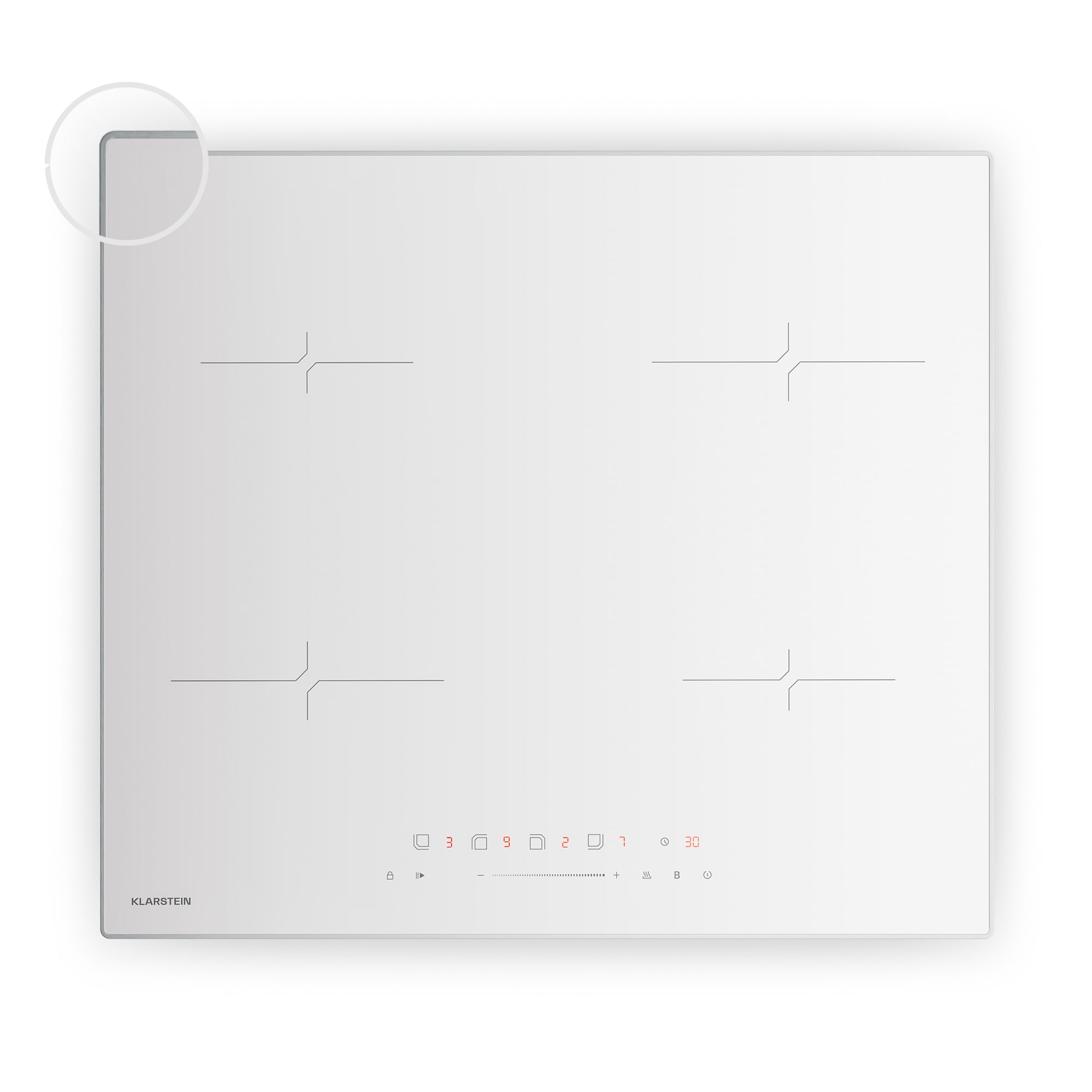 10047416_yy_0001_titel___ Klarstein Velaire indukčná varná doska, elegantná, minimalistická, výkonná, 4 varné zóny, 7000 W, 60 cm