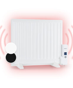 OneConcept Wallander, olejový radiátor, 600 W, termostat, olejové vyhrievanie, plochý dizajn, biely