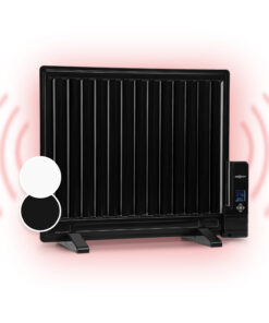 OneConcept Wallander, olejový radiátor, 600 W, termostat, olejové vyhrievanie, plochý dizajn, čierny