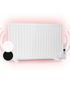 OneConcept Wallander, olejový radiátor, 800 W, termostat, olejové vyhrievanie, ultra plochý dizajn, biely