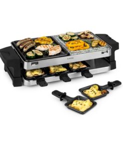 Klarstein Sirloin, raclette gril, 1500 W, hliník/kameň, pre 8 osôb, LED kontrolky