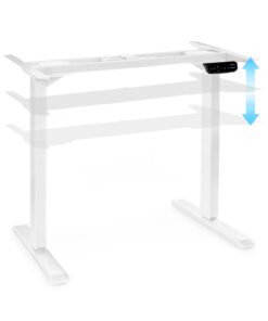 OneConcept Multidesk Comfort, výškovo nastaviteľný písací stôl, elektrický, výška 62 – 128 cm, biely
