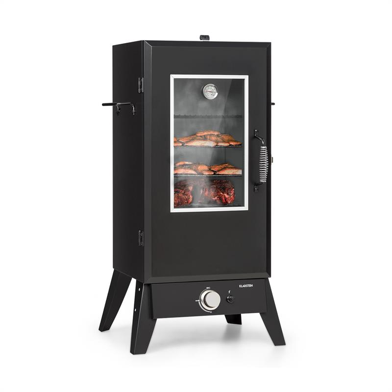 10034818_yy_0001_titel___Klarstein_Pasadena_Gas_Raeuchergrill_Large Klarstein Pasadena, plynový gril s udiarňou, 2,5 kW, 180°C