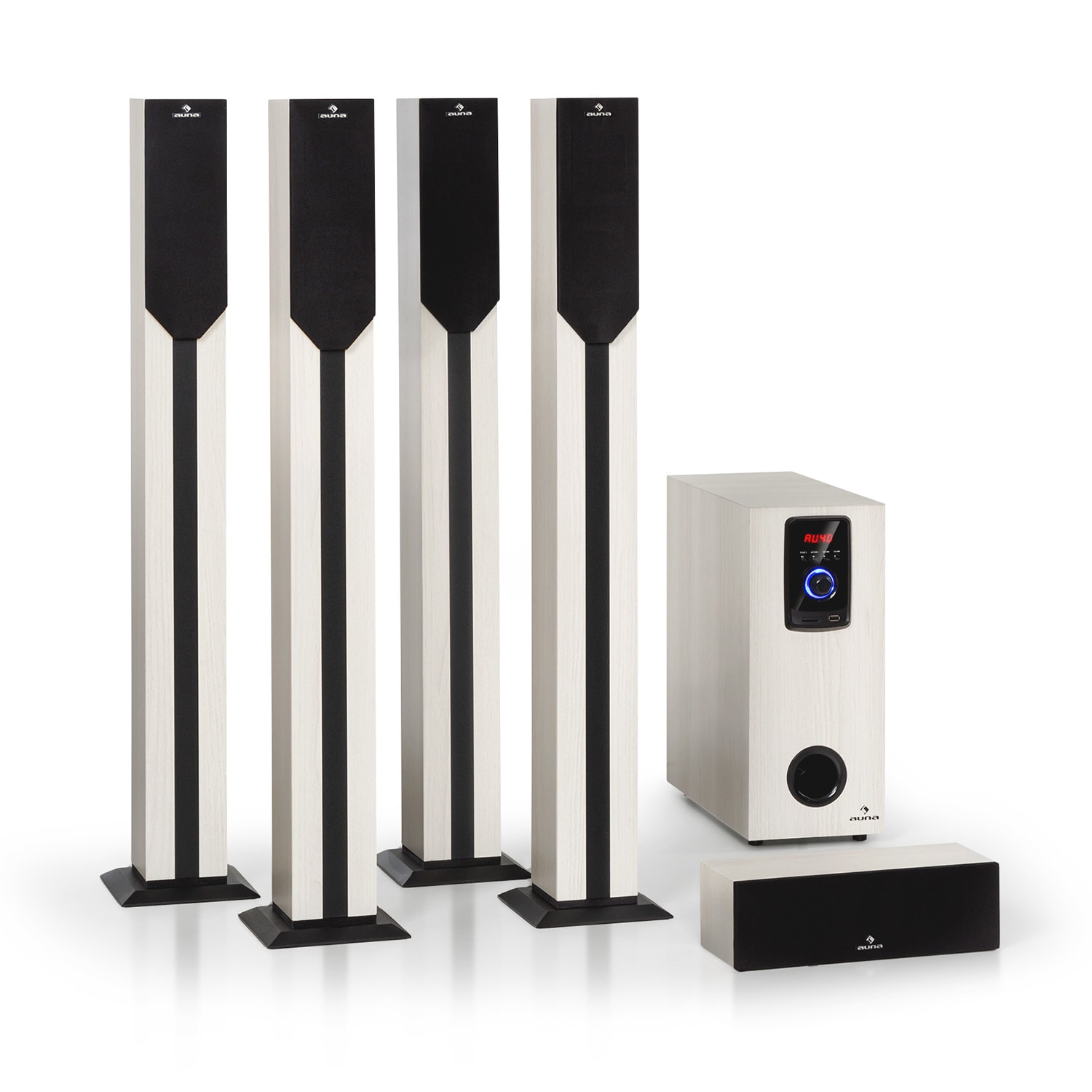 10034855_yy_0001_titel___ Auna Areal Elegance, 5.1-kanálový systém, 190 W, RMS, BT, USB, SD, AUX