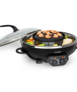 Klarstein Szechuan 2 v 1, hot pot a grilovacia platňa, objem 5 l, 1350/ 600 W, čierny