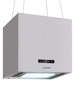 Klarstein Kronleuchter Smart, digestor, 40 cm, ostrovčekový, 595 m³/h, ovládánie cez aplikáciu, LED panel, strieborný