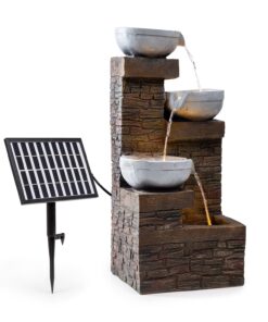 Blumfeldt Fez, solárna fontána, LED, 34 × 76 × 36 cm (Š × V × H), polyresin