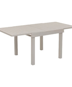 DEOKORK Hliníkový stôl VALENCIA 90/180x90 cm (ivory)