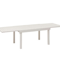 DEOKORK Hliníkový stôl VALENCIA 135/270x90 cm (ivory)