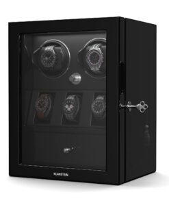 Klarstein ChronoVault navíjač hodiniek | 2+3 hodinky | vegánsky | vysoký lesk | 4 režimy | Mabuchi motor | LED | zásuvka