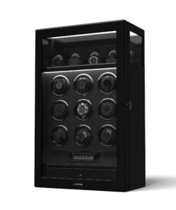 Klarstein SecureTouch naťahovač hodiniek, 9+4 hodinky, motor Mabuchi, klavírny lak, 41 režimov, zámok, LED diódy
