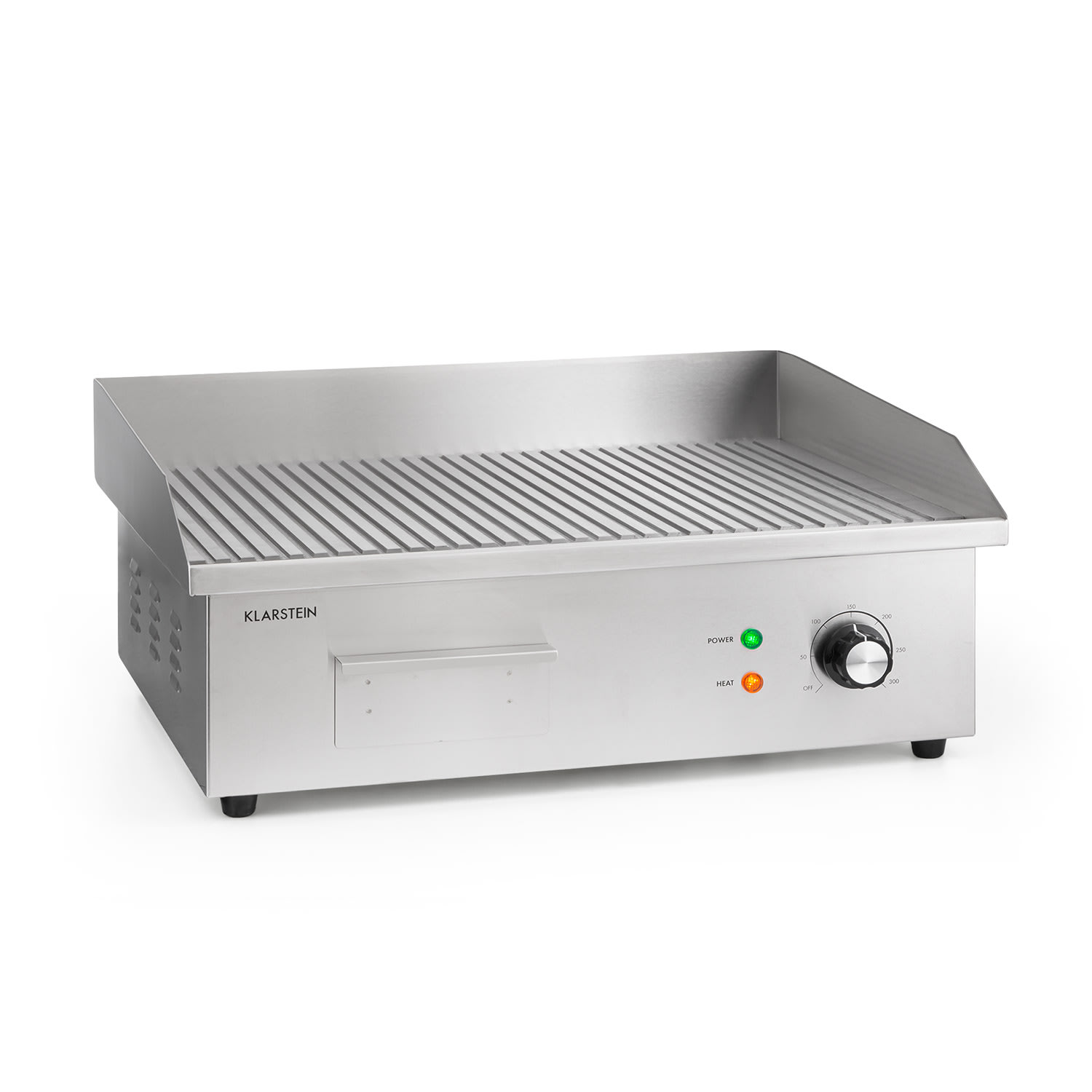 10034449_yy_0001_titel___ Klarstein Grillmeile 3000R, elektrický gril, 3000 W, grilovacia platňa 54,5 x 35 cm, rebrovaný